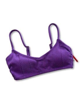 Salt + Cove Purple Ribbed Bikini Top XS or LARGE